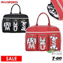 【30％OFF SALE】MUスポーツ エムユー スポーツ M.U SPORTS MUSPORTS メンズ レディース ボストンバッグ シューズインポケット付 底鋲付き キャラクターサガラ刺繍 ラメ調ロゴワッペン 【送料無料】 2023 秋冬 新作 ゴルフ