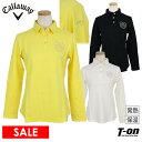 楽天【T-on】ティーオン【40％OFF SALE】キャロウェイ アパレル キャロウェイ ゴルフ Callaway APPAREL レディース ポロシャツ 台衿付き 長袖 ストレッチ 発熱 保温 エンブレムロゴ刺繍 ゴルフウェア