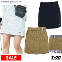 【30％OFF SALE】トミー ヒルフィガー ゴルフ TOMMY HILFIGER GOLF 日本正規品 レディース スカート 台形スカート ストレッチ ウエスト後ろリブゴム モノグラム柄 キルトデザイン 膨れジャガード 【送料無料】 ゴルフウェア