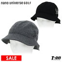 【50%OFF SALE】ナノユニバース ゴルフ NANOuniverse GOLF メンズ レディース ハット メトロハット クルーハット ウール混紡 ロゴ刺...
