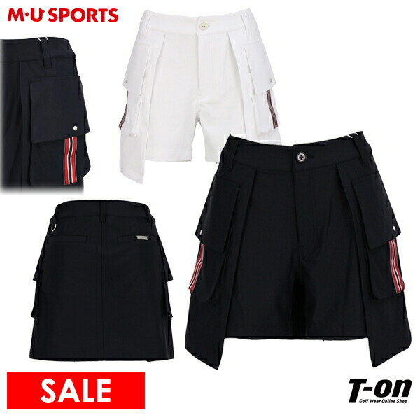 【50％OFF SALE】MUスポーツ エムユー スポーツ M.U SPORTS MUSPORTS レディース パンツ ショートパンツ スカートライクパンツ キュロット ストレッチ 配色テープ 【送料無料】 2023 秋冬 新作 ゴルフウェア