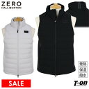 【30％OFF SALE】ゼロハリバートン ゴルフ ZERO HALLIBURTON GOLF メンズ ベスト 中綿ベスト 一部裏起毛ストレッチ素材切替 発熱 撥水 保温 異素材コンビ ロゴワッペン 【送料無料】 ゴルフウェア