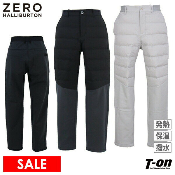 【30％OFF SALE】ゼロハリバートン ゴルフ ZERO HALLIBURTON GOLF メンズ パンツ ロングパンツ 中綿＆裏起毛パンツ 保温 防寒 ハイブリッドパデットパンツ 撥水 ウエストゴム ボックスロゴワッペン 【送料無料】 ゴルフウェア