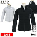 【30%OFF SALE】ゼロハリバートン ゴルフ ZERO HALLIBURTON GOLF レディース ブルゾン 中綿ブルゾン 一部裏起毛ストレッチ素材切替 発熱 撥水 保温 異素材コンビ ロゴワッペン 【送料無料】 ゴルフウェア