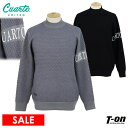 【30％OFF SALE】クアルトユナイテッド ベーシック CUARTO UNITED BASIC メンズ セーター ハイネックセーター ニットプルオーバー 格子柄編みデザイン ダイヤチェック柄 袖ロゴプリント ゴルフウェア