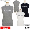 【30％OFF SALE】トミー ヒルフィガー ゴルフ TOMMY HILFIGER GOLF 日本正規品 レディース ベスト ニットベスト ボトルネック 遠赤保温 ケーブル編み 後ろスリット カレッジ風デザイン ロゴ刺繍 ゴルフウェア