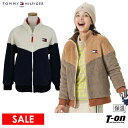 【30％OFF SALE】トミー ヒルフィガー ゴルフ TOMMY HILFIGER GOLF 日本正規品 レディース ブルゾン ボアジャケット 両面ボア素材 保温 カラーコンビデザイン フラッグ刺繍 【送料無料】 ゴルフウェア