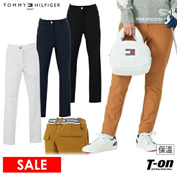 【30％OFF SALE】トミー ヒルフィガー ゴルフ TOMMY HILFIGER GOLF 日本正規品 レディース パンツ ロングパンツ 裏起毛 保温 ストレッチ ウエスト後ろ伸縮 スリムシルエット ロゴプリント 【送料無料】 ゴルフウェア