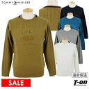 【30％OFF SALE】トミー ヒルフィガー ゴルフ TOMMY HILFIGER GOLF 日本正規品 メンズ セーター クルーネック 遠赤保温 ケーブル編み カレッジ風ロゴデザイン 衿配色ライン 【送料無料】 ゴルフウェア