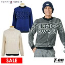 【30％OFF SALE】トミー ヒルフィガー ゴルフ TOMMY HILFIGER GOLF 日本正規品 メンズ セーター ボトルネック 低めハイネック ロゴ＆千鳥格子柄 裾ロゴジャガードゴム仕様 【送料無料】 ゴルフウェア