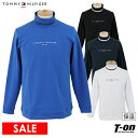 【30％OFF SALE】トミー ヒルフィガー ゴルフ TOMMY HILFIGER GOLF 日本正規品 メンズ ハイネックシャツ 長袖 裏微起毛 保温 衿ラインデザイン ロゴプリント ゴルフウェア