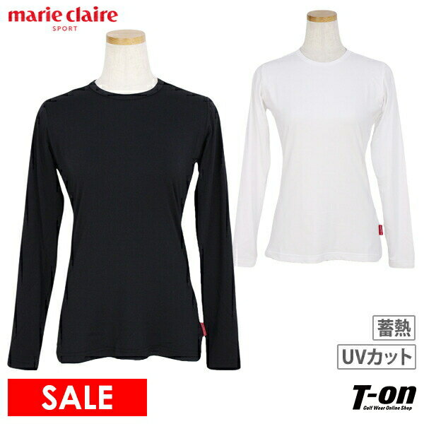 【40％OFF SALE】マリクレール マリ クレール スポール marie claire sport レディース インナーシャツ 長袖 アンダーウェア 裏起毛 3.4℃ クルーネック アンダーシャツ 蓄熱 UVカット M～3L ゴルフウェア