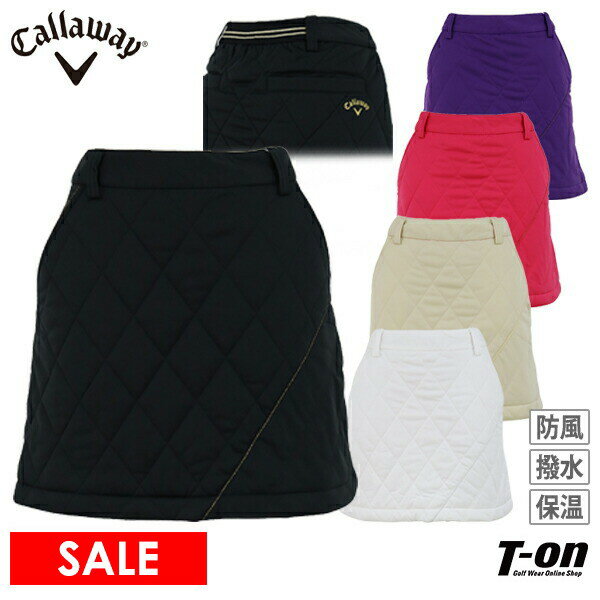 【30％OFF SALE】キャロウェイ アパレル キャロウェイ ゴルフ Callaway APPAREL レディース スカート 中綿スカート 高ストレッチ 保温 高機能 キルティングデザイン ラメパイピング ロゴプリント 【送料無料】 2023 秋冬 新作 ゴルフウェアのサムネイル