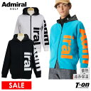 楽天【T-on】ティーオン【30％OFF SALE】アドミラルゴルフ Admiral Golf 日本正規品 メンズ ブルゾン ニットブルゾン 中綿フード付き 身頃部蓄熱裏地付 遠赤外線保温 BIGロゴジャガード 【送料無料】 ゴルフウェア