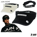 【タイムセール 5/7 13:00迄 10%OFF】ジュン&ロペ ジュンアンドロペ JUN&ROPE メンズ サンバイザー 起毛フリース素材 ロゴジャガートゴム...