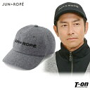 ジュン＆ロペ ジュンアンドロペ JUN＆ROPE メンズ キャップ ベースボールキャップ ウールナイロン素材 すべり部パイル仕様 ロゴ刺繍 ゴルフ