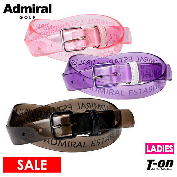 【30％OFF SALE】アドミラルゴルフ Admiral Golf 日本正規品 レディース ベルト クリアテープベルト ビニールベルト クリアベルト ロゴデザイン 細ベルト ゴルフ