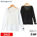 【ポイント10倍！4/3 12:59迄】マンシングウエア エンボイ Munsingwear ENVOY レディース インナーシャツ 長袖 Uネック アンダーウェア 一部UVカット 部分遮熱 メッシュ素材切替 袖ロゴプリント 2023 春夏 新作 ゴルフウェア その1