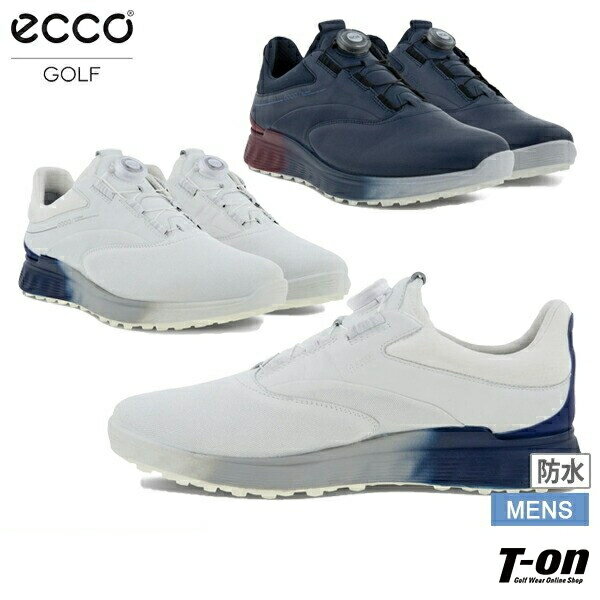 エコーゴルフ ECCO GOLF 日本正規品 メンズ シューズ ゴルフシューズ スパイクレスシューズ M S-Three BOA ドリトンナッパレザー 天然皮革 防水 ダイヤル式調節機能 BOAシステム マーブルデザイン 【送料無料】 ゴルフ