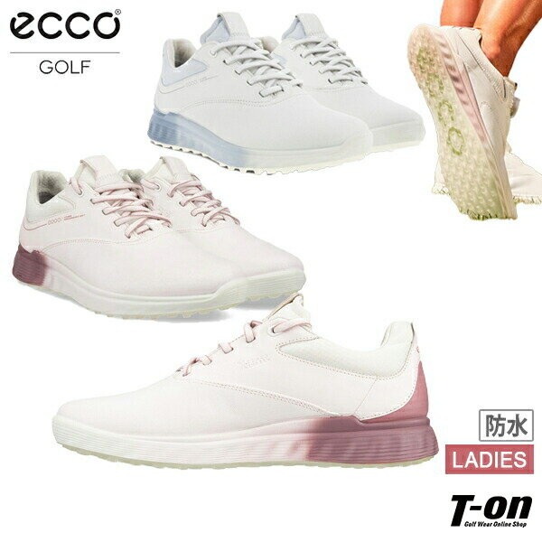 エコーゴルフ ECCO GOLF 日本正規品 レディース シューズ ゴルフシューズ スパイクレス W S-Three 防水 ドリトンナッパレザー 天然皮革 マーブル調デザイン 【送料無料】 ゴルフ