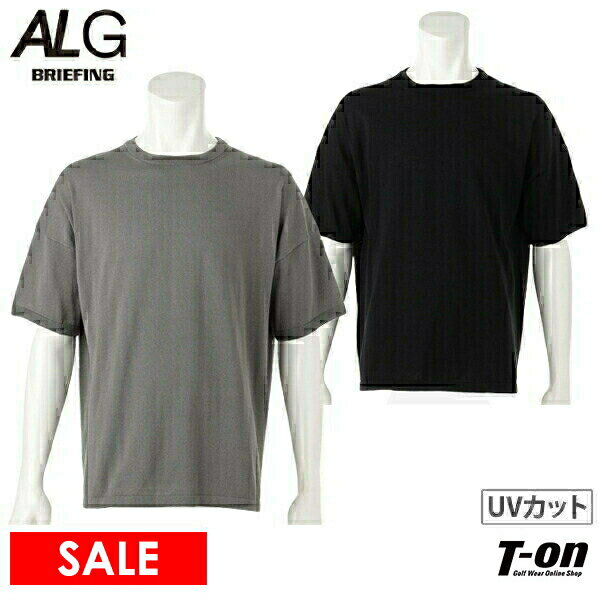 【50%OFF SALE】ブリーフィング エーエルジー BRIEFING ALG メンズ セーター 半袖 クルーネック ニット UVカット ドロップショルダー ...
