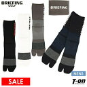 【30％OFF SALE】ブリーフィング ゴルフ BRIEFING GOLF メンズ ソックス 足袋型 ミドル丈ソックス 普通丈 コーデュラ素材混紡 高耐久性 ロゴジャガード ゴルフ