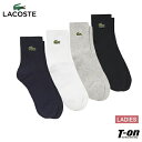 ラコステ LACOSTE 日本正規品 レディース ソックス ショート丈ソックス リブソックス ワンポイントロゴ