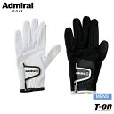 アドミラルゴルフ Admiral Golf 日本正規品 メンズ グローブ 片手用 左手用 合成皮革 ロゴワッペン ゴルフ