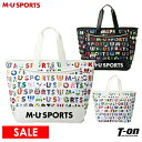 【30％OFF SALE】MUスポーツ エムユー スポーツ M.U SPORTS MUSPORTS レディース ボストンバッグ ビッグトートバッグ 底鋲付 巾着袋付き カラフルロゴプリント 総柄 【送料無料】 ゴルフ