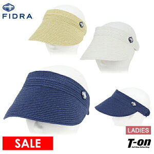 【30％OFF SALE】フィドラ FIDRA レディース サンバイザー ペーパーワイドバイザー すべり部吸汗速乾 接触冷感 ロゴワッペン サイズ調節可 2023 春夏 新作 ゴルフ