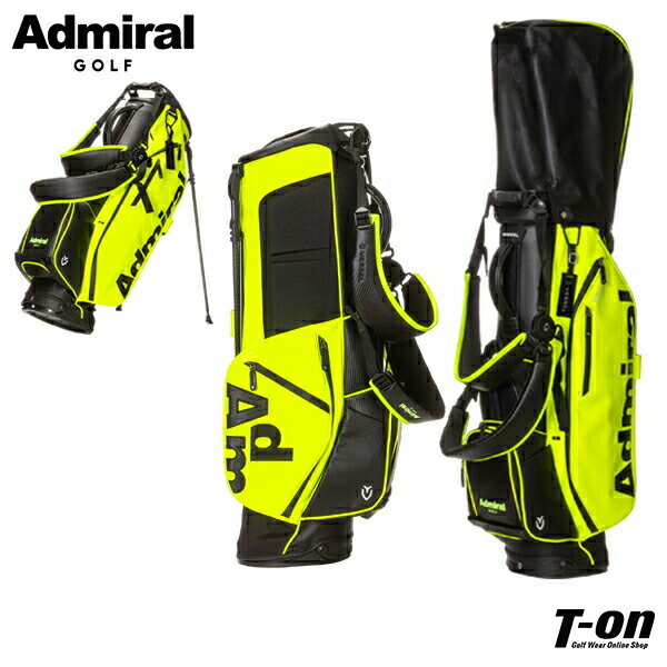 アドミラルゴルフ Admiral Golf 日本正規品 メンズ レディース キャディバッグ スタンド式キャディバッグ 9型 46インチ アドミラル×ベゼルコラボ VESSEL 背負える4点式ショルダーベルト マットな質感 エンボス素材切替 配色デザイン 【送料無料】 ゴルフ