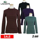 ラコステ レディース 服 ポロシャツ 【30％OFF SALE】ラコステ LACOSTE　日本正規品 レディース ハイネックシャツ 長袖 モックネックシャツ リブ素材 コットン100％ ロゴワッペン インナーシャツにもなる