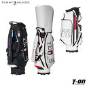 トミー ヒルフィガー トミー ヒルフィガー ゴルフ TOMMY HILFIGER GOLF 日本正規品 メンズ レディース キャディバッグ 9.5型 47インチ対応 マットレザー調素材 ロゴ刺繍 【送料無料】 ゴルフ