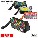 ヤックパック ゴルフ YAKPAK GOLF 日本正規品 メンズ レディース カートポーチ マルチポーチ ラウンドバッグ カートバッグ ストラップ付 総柄 カラフル チェック柄 ボタニカルフラワー柄 ゼブラ柄 ロゴワッペン ゴルフ