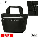 【30％OFF SALE】ヒールクリーク Heal Creek メンズ レディース カートバッグ カートポーチ ラウンドバッグ トートバッグ 異素材切替デザイン メタル風シリコンロゴワッペン 2023 秋冬 新作 ゴルフ