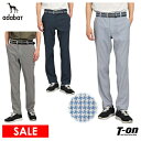 【50%OFF SALE】アダバット adabat メンズ パンツ ロングパンツ 【撥水加工】千鳥柄 デザイン ストレートパンツ 【送料無料】 ゴルフウェア