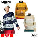 【30%OFF SALE】アドミラルゴルフ Admiral Golf 日本正規品 レディース セーター クルーネック ニットプルオーバー ビッグボーダー柄 ゴル...