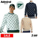 【30%OFF SALE】アドミラルゴルフ Admiral Golf 日本正規品 メンズ セーター クルーネック ニット フラッグジャカード アルファベットロゴ...