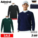 【30%OFF SALE】アドミラルゴルフ Admiral Golf 日本正規品 メンズ セーター Vネック ニット 遠赤放射 保温 ユニオンジャックジャガード...