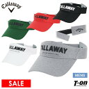 【30%OFF SALE】キャロウェイ アパレル キャロウェイ ゴルフ Callaway APPAREL メンズ サンバイザー ロゴデザインプリント サイズ調節...