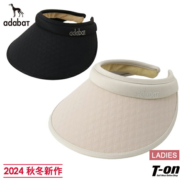 アダバット adabat レディース サンバイザー クリップサンバイザー 格子模様 クリップ型サンバイザー 2024 秋冬 新作 ゴルフ