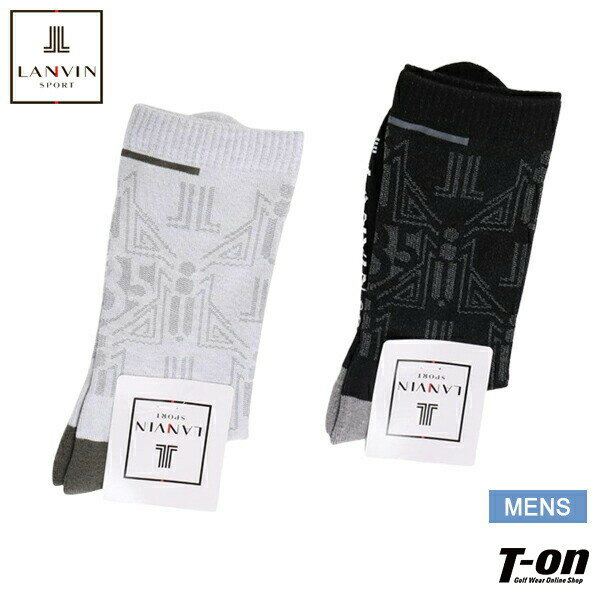 【ポイント10倍 10/17 9:59迄】ランバン スポール LANVIN SPORT 日本正規品 メンズ ソックス レギュラー丈ソックス 135周年 アールデコ ジャガード柄 抗菌防臭 底パイル 足裏滑り止め付 2024 秋冬 新作 ゴルフ