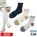 【30%OFF SALE】ゾーイ ZOY メンズ ソックス ウォームソックス クルー丈ソックス 抗菌防臭 内側パイル仕様 ラインデザイン ロゴ刺繍 ゴルフ