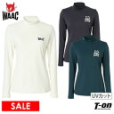 【30%OFF SALE】ワック WAAC 日本正規品 レディース ハイネックシャツ 長袖 モックネックシャツ UVカット 吸汗速乾 ストレッチ ベア天竺 ハンドウォッシャブル ワッキーワッペン 【送料無料】 ゴルフウェア