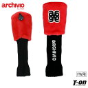 アルチビオ archivio メンズ レディース ヘッドカバーフェアウェイウッド用 FW用 ダイヤル式番手付き ファー素材 ロゴ刺繍 ゴルフ