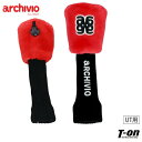 アルチビオ archivio メンズ レディース ヘッドカバー ユーティリティ用 UT ダイヤル式番手付き ファー素材 ロゴ刺繍 ゴルフ