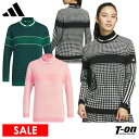 【30%OFF SALE】アディダス アディダスゴルフ adidas Golf 日本正規品 レディース セーター ハイネック ニット 千鳥柄ジャガード ハウンド...