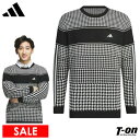 【30%OFF SALE】アディダス アディダスゴルフ adidas Golf 日本正規品 メンズ セーター クルーネック ニット ハウンドトゥース柄 千鳥格子...