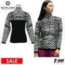【Fashion THE SALE】【40%OFF SALE】ニューランド NEWLAND 日本正規品 レディース セーター ニットシャツ ハイネックにもなる ハーフジップアップ イタリア製 ゼブラ柄ジャガード素材 L SWEATER 【送料無料】
