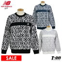 【30%OFF SALE】ニューバランス ゴルフ new balance golf メンズ セーター クルーネック ニットプルオーバー ビッグロゴ 総柄デザイン...